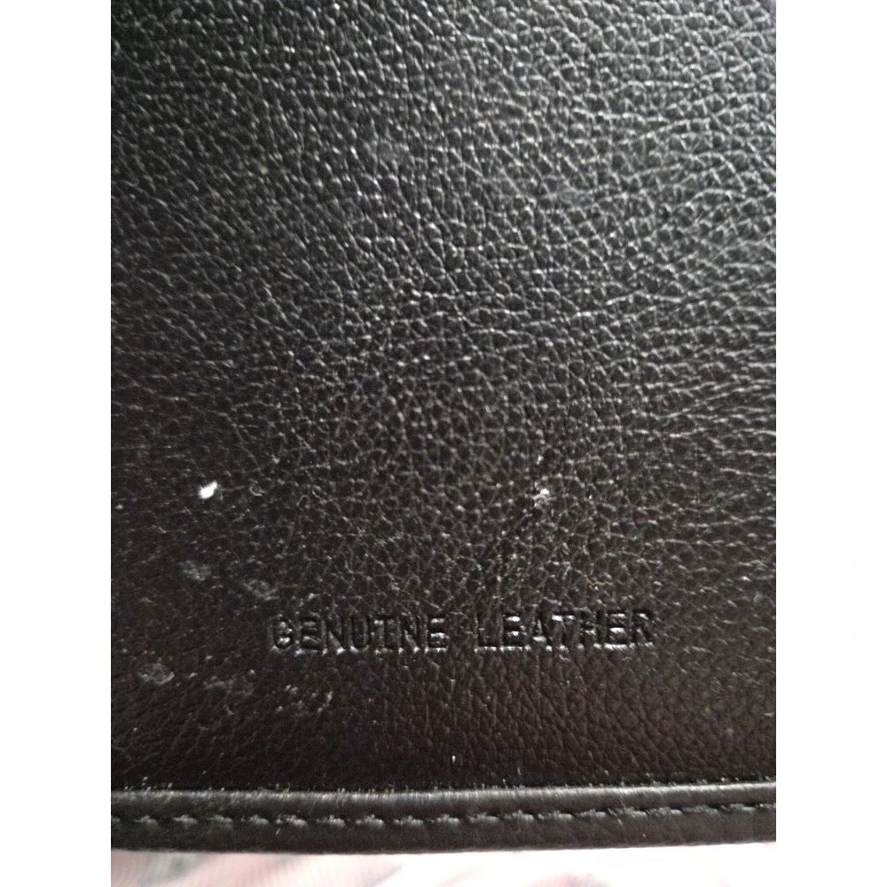 LEED'S Black Organizer Genuine Leather With Legal Pad Padfolio Portfolio B18